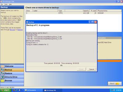 DriveImage XML is a free tool which backs up your partitions
